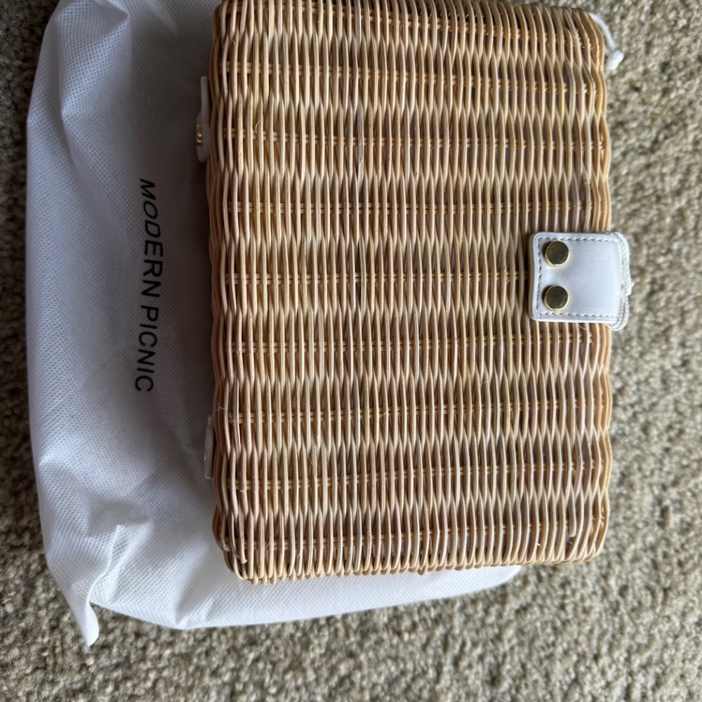 Modern Picnic White wicker lunchbox - Picture 4 of 6